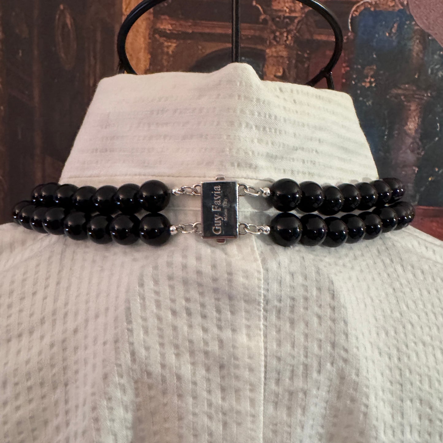 Collana Guy Favia Onice Nero e Corniola • Made in Italy • Codice A0004