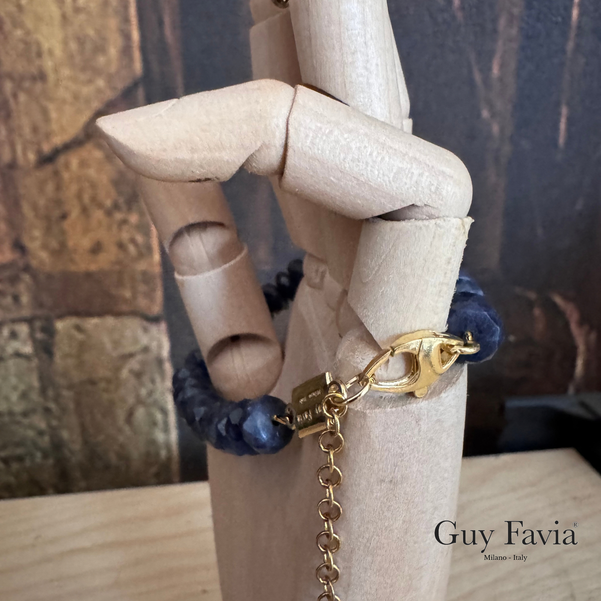 Bracciale Zaffiro Naturale Grado A Rondelle Sfaccettate Guy Favia C0019