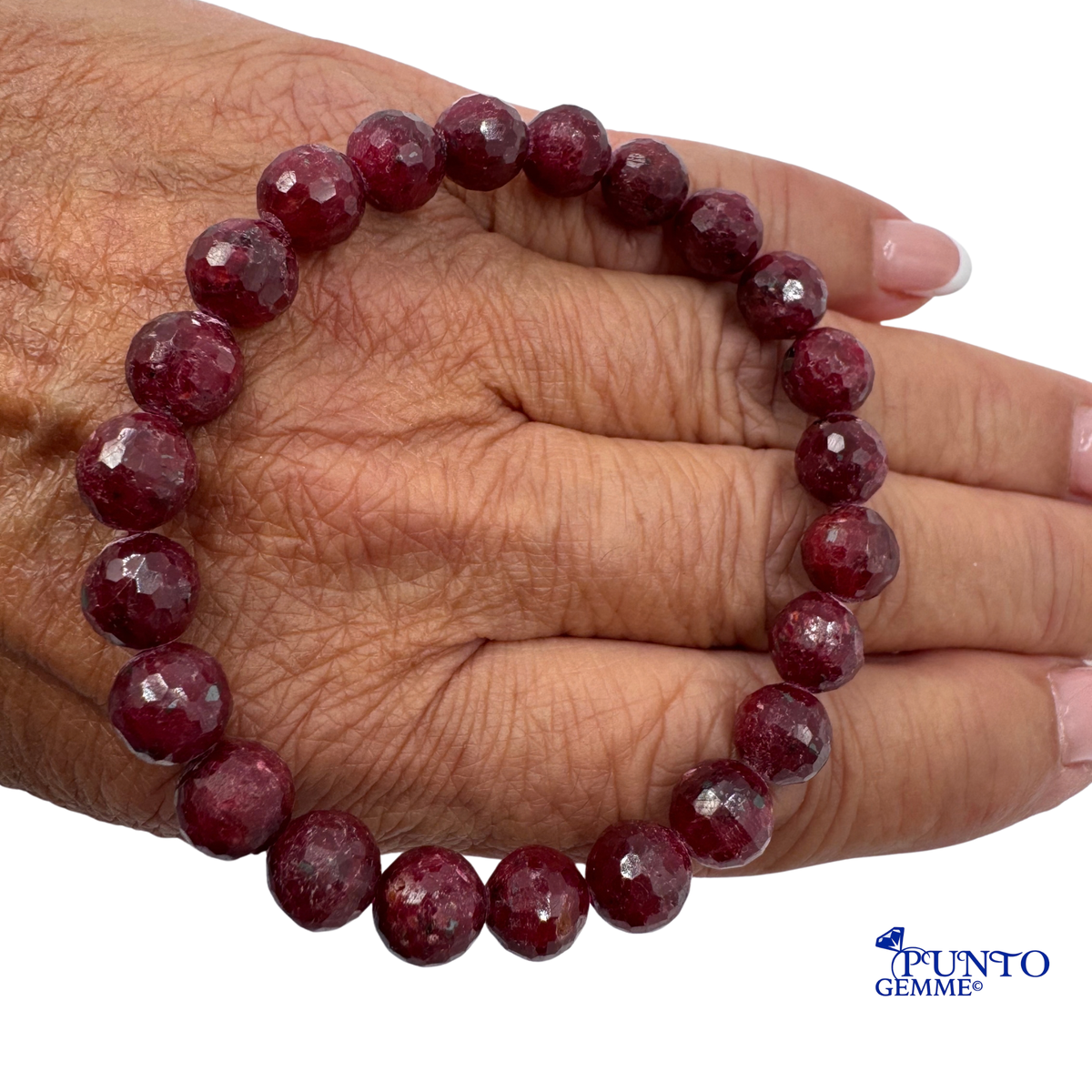 Bracciale Rubino Burma Taglia su mano Punto Gemme MA0007