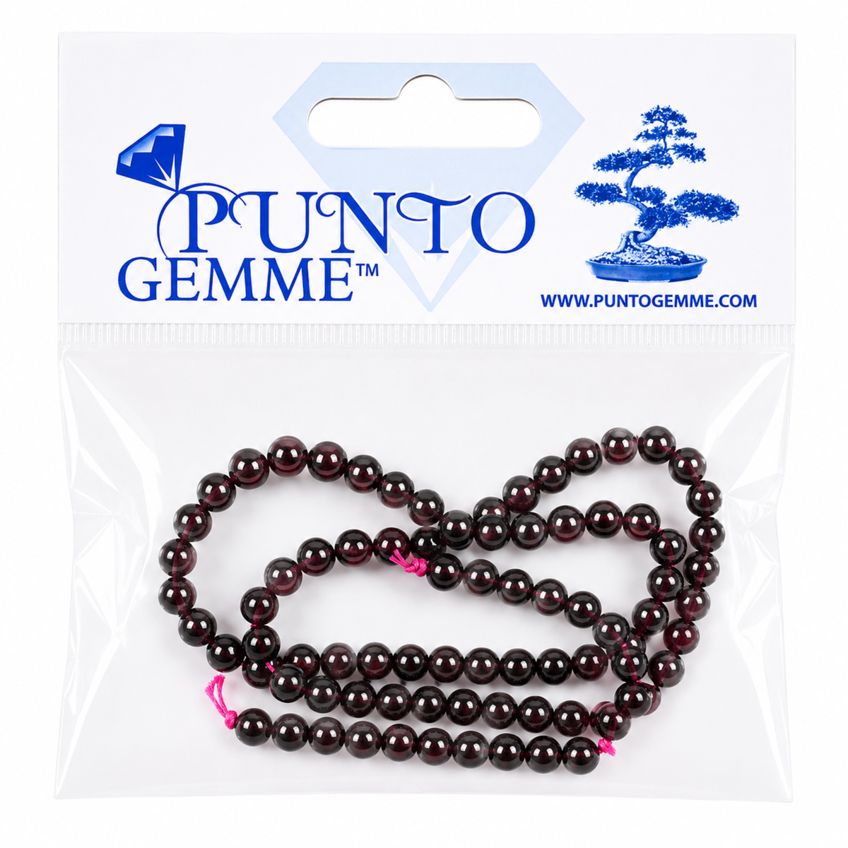 Filo Granato Rosso Pietra Naturale Tondo 5 mm PE0550-05 Gemmopoli - PE0550 - foto 8