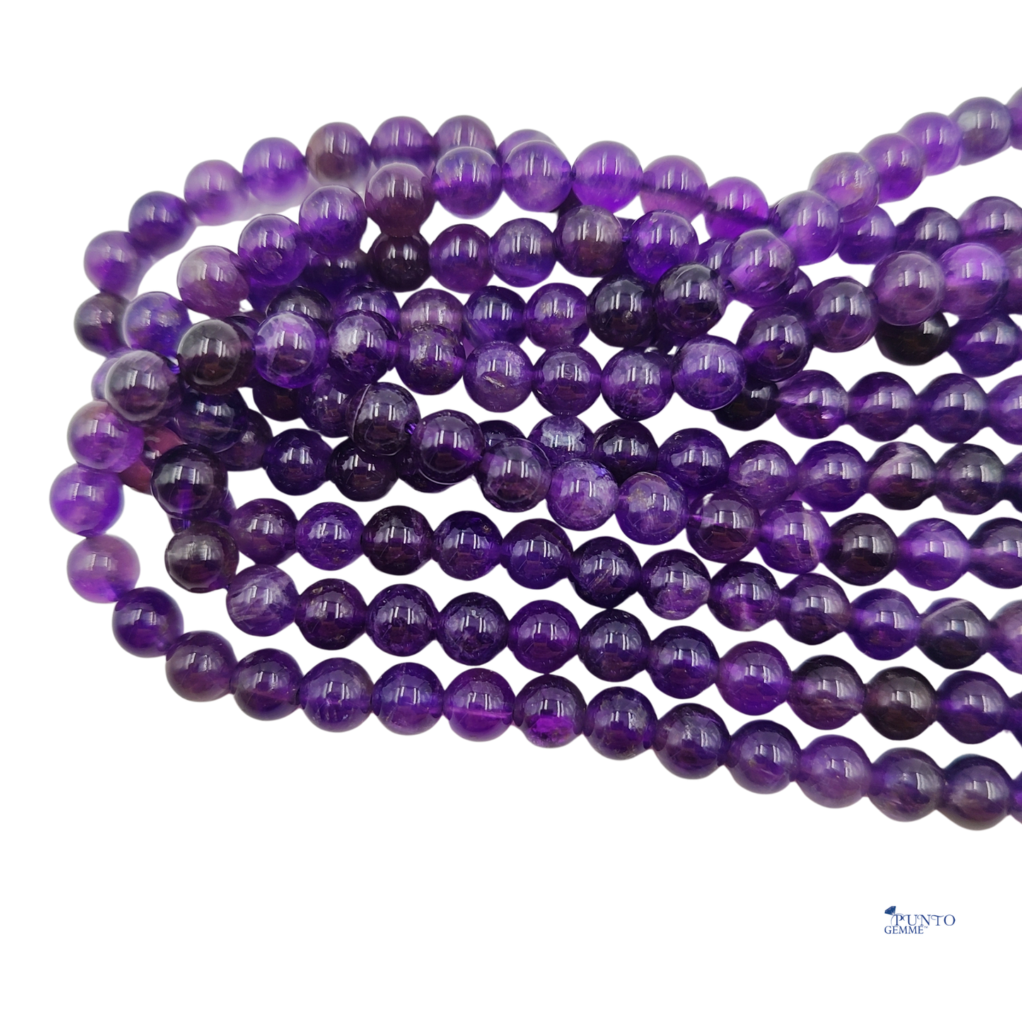Filo di Pietre Naturali Ametista Tonda Liscia 6 mm • PE0580-06