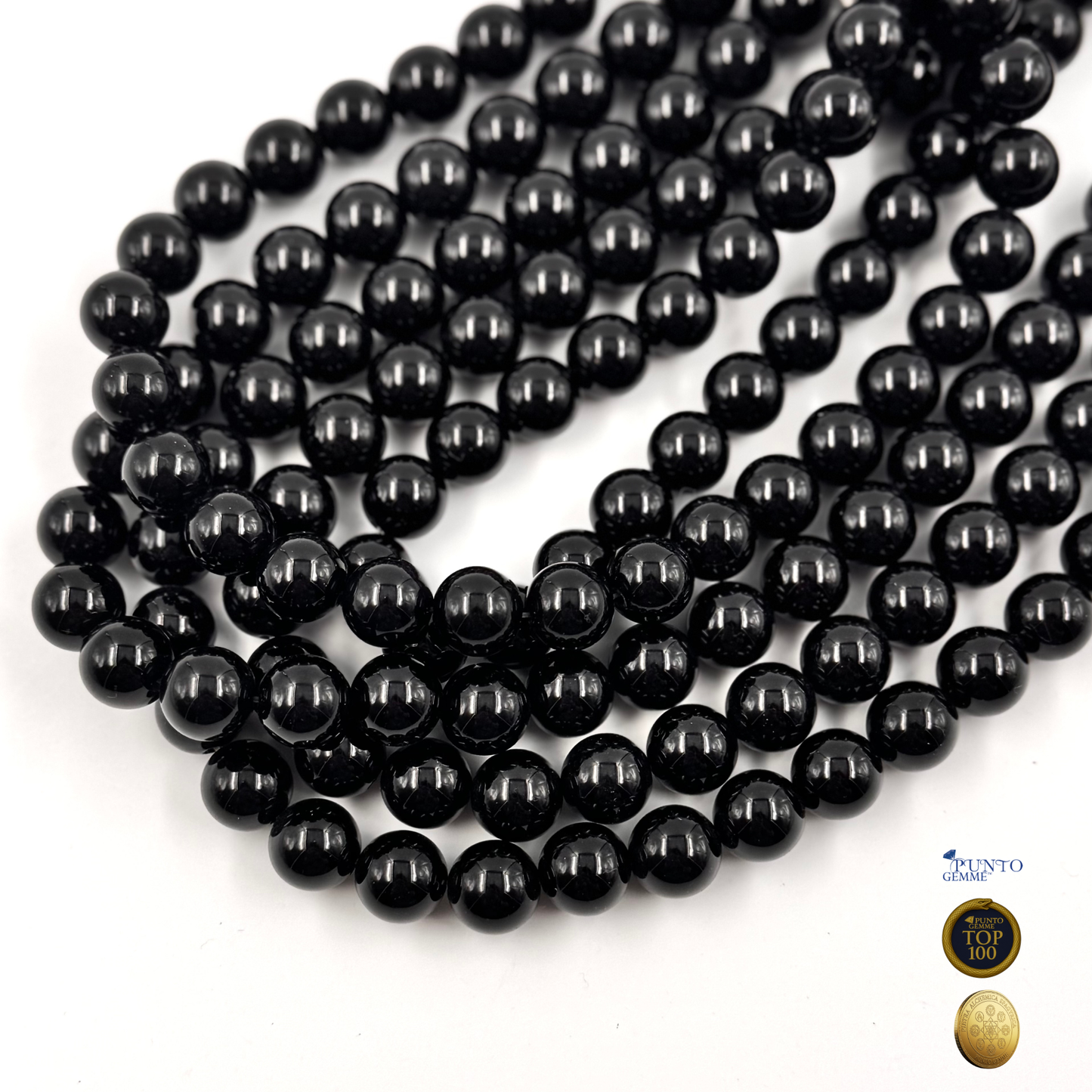 Onice Nero 12mm, colore nero, Punto gemme, Top100, pietra aurea, (PE0701-12).