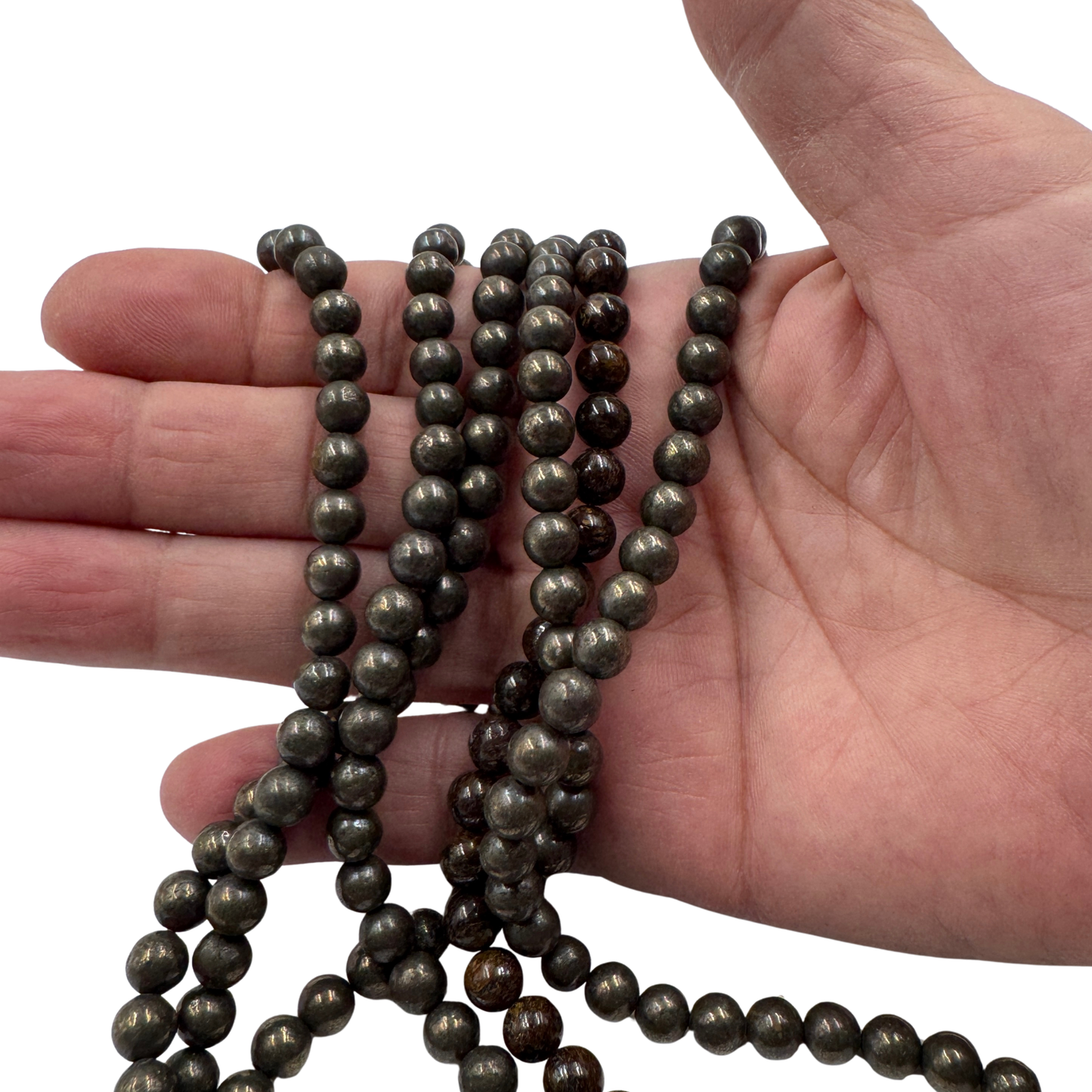 Round Tiger's Eye Natural Stone Strand 8 mm - TOP 100 • Golden Stone • PE0841-08