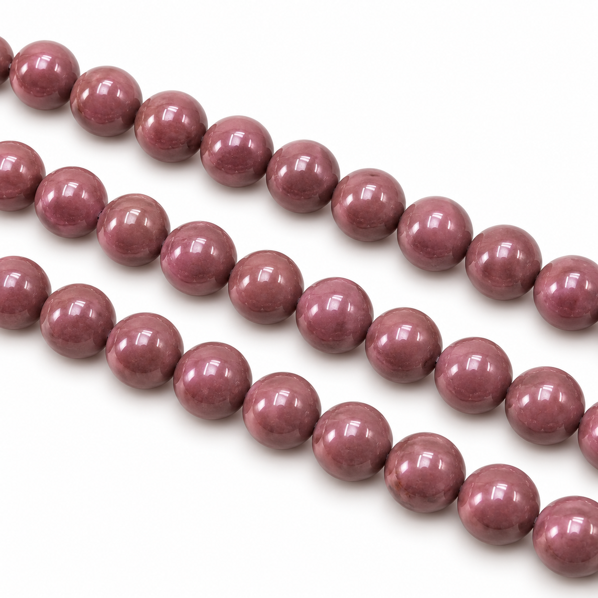 Filo Madreperla Naturale Ricostruita Rosa Rodonite 10 mm Gemmopoli SP0004-10