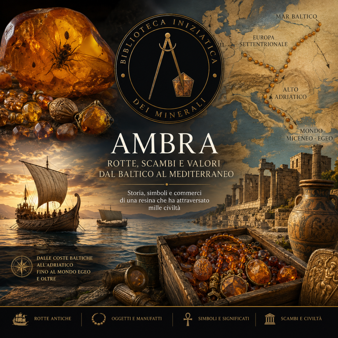 L’ambra nell’antichità: dal Baltico al Mediterraneo, tra commerci, dee e sovrani