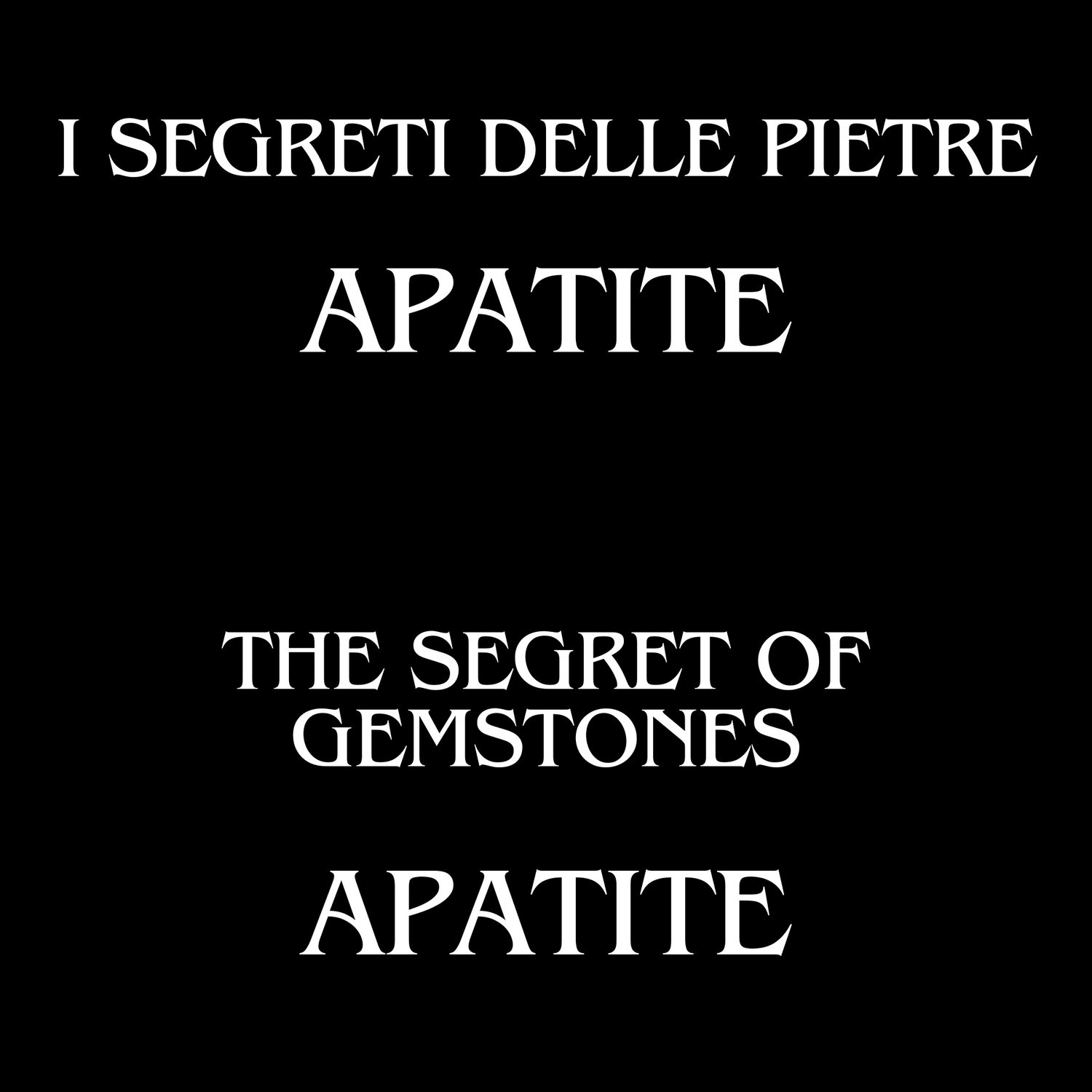 Apatite The Initiatic Library of Stones -