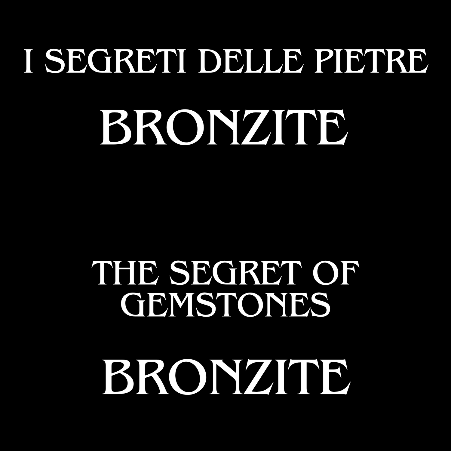 The Initiatic Library of Stones - Bronzite