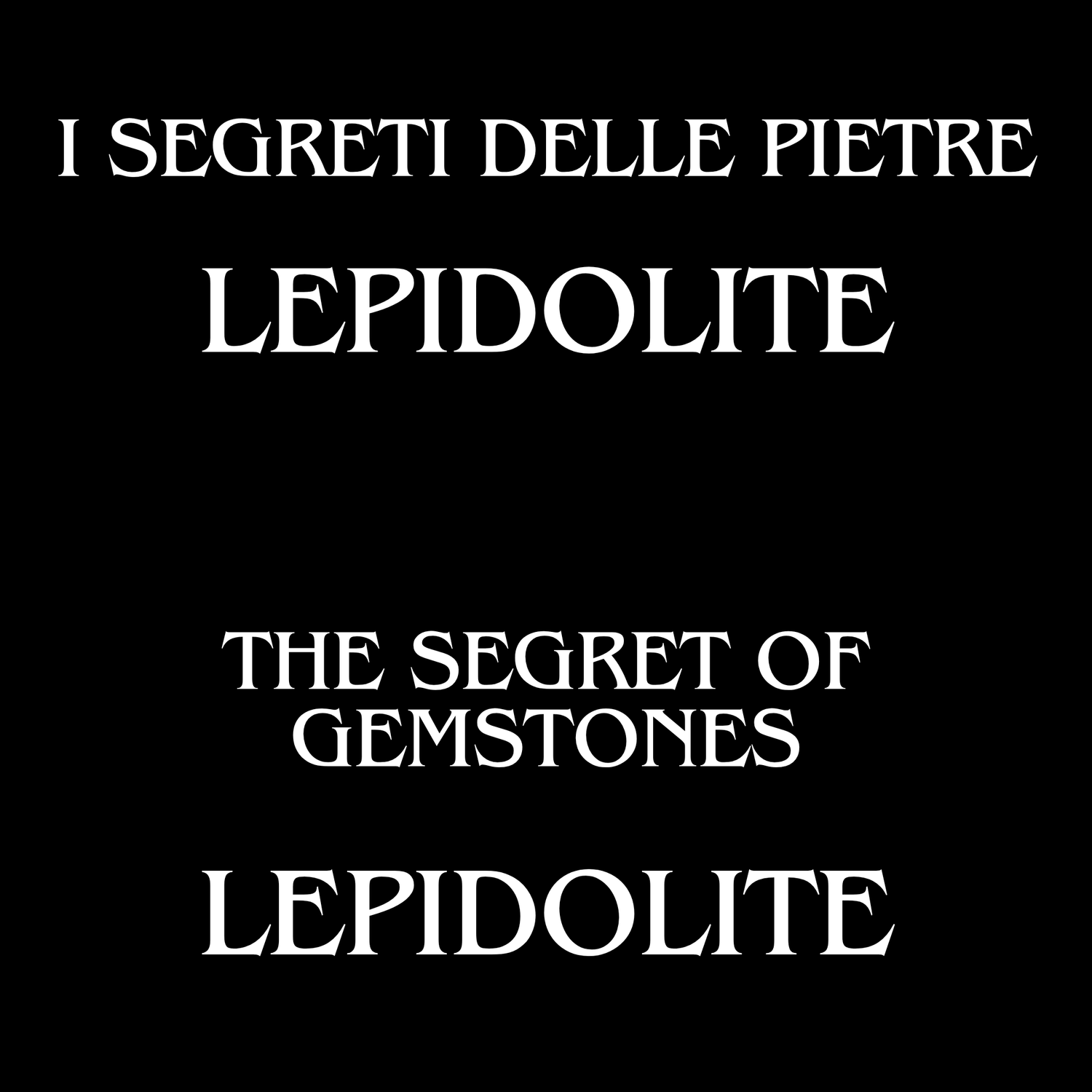 The Initiatic Library of Stones - Lepidolite