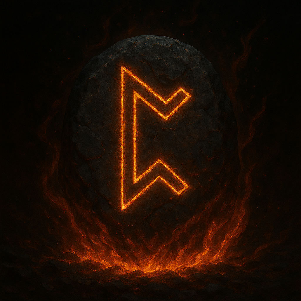 Simbolo della runa Perthro, legata al mistero, alla divinazione e ai segreti dell’anima