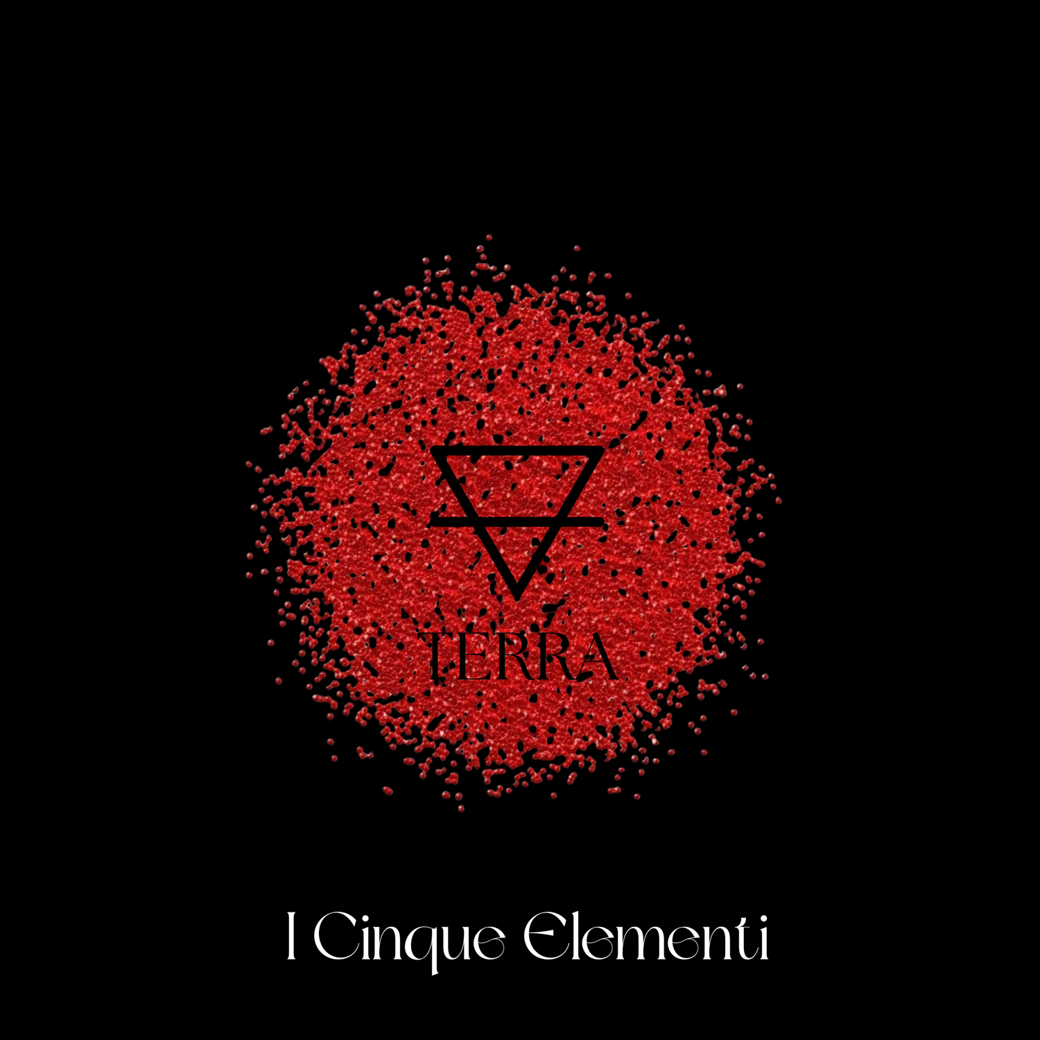 Simbolo alchemico della Terra (triangolo rovesciato con linea orizzontale), raffigurante stabilità, struttura e materia fisica.