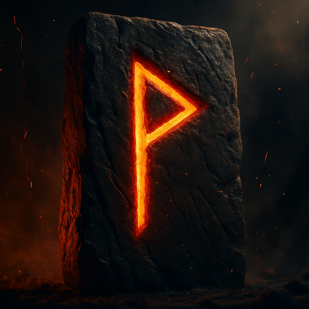 Simbolo della runa Wunjo, legata alla gioia profonda, alla serenità ritrovata e alla condivisione del bene