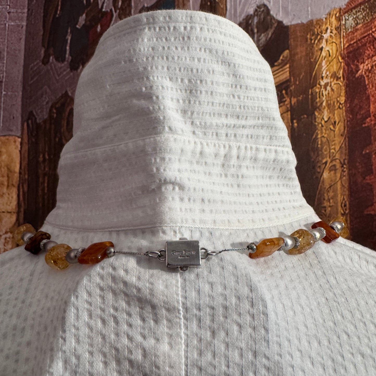  Scatto chiusura lingotto della Collana Guy Favia (A0005) Made in Italy, talismano di prosperità e armonia.