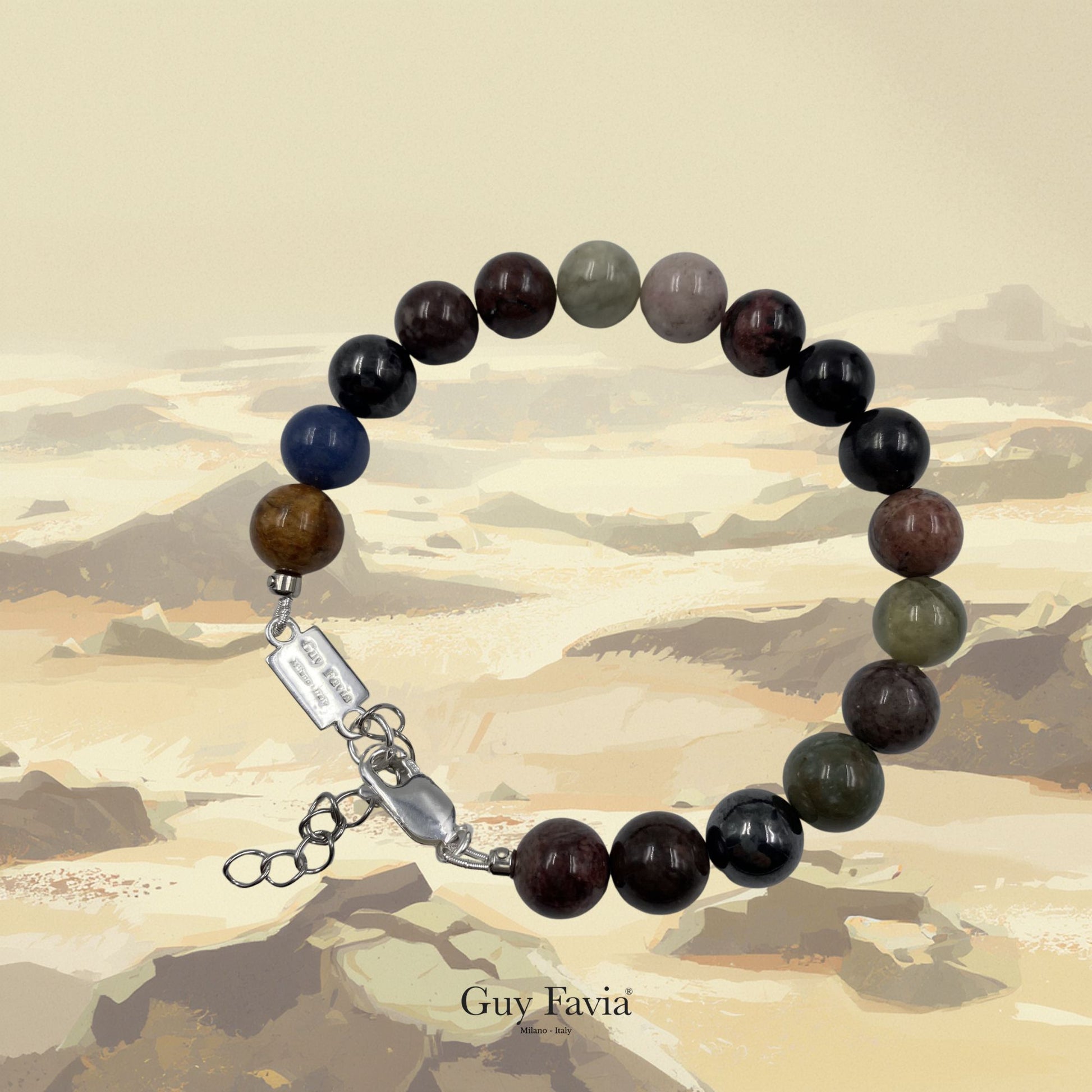 Chiusura regolabile  piastrina Guy Favia bracciale.