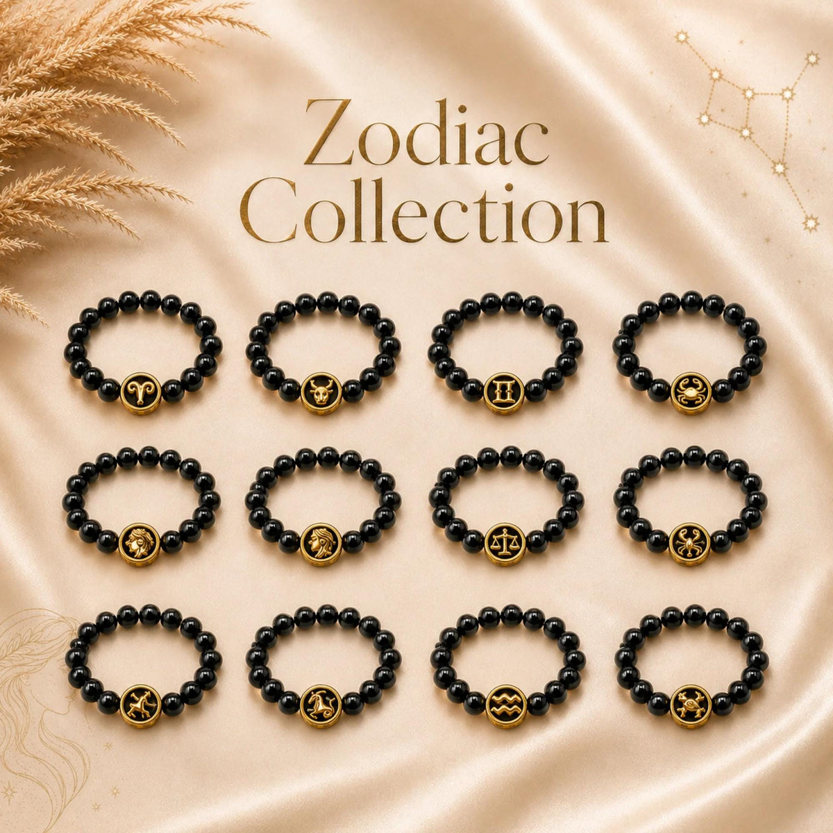 Bracciale Tormalina Nera Certificata 10 mm Oro Zodiaco Pesci PE8040 - PE8040 - foto 6
