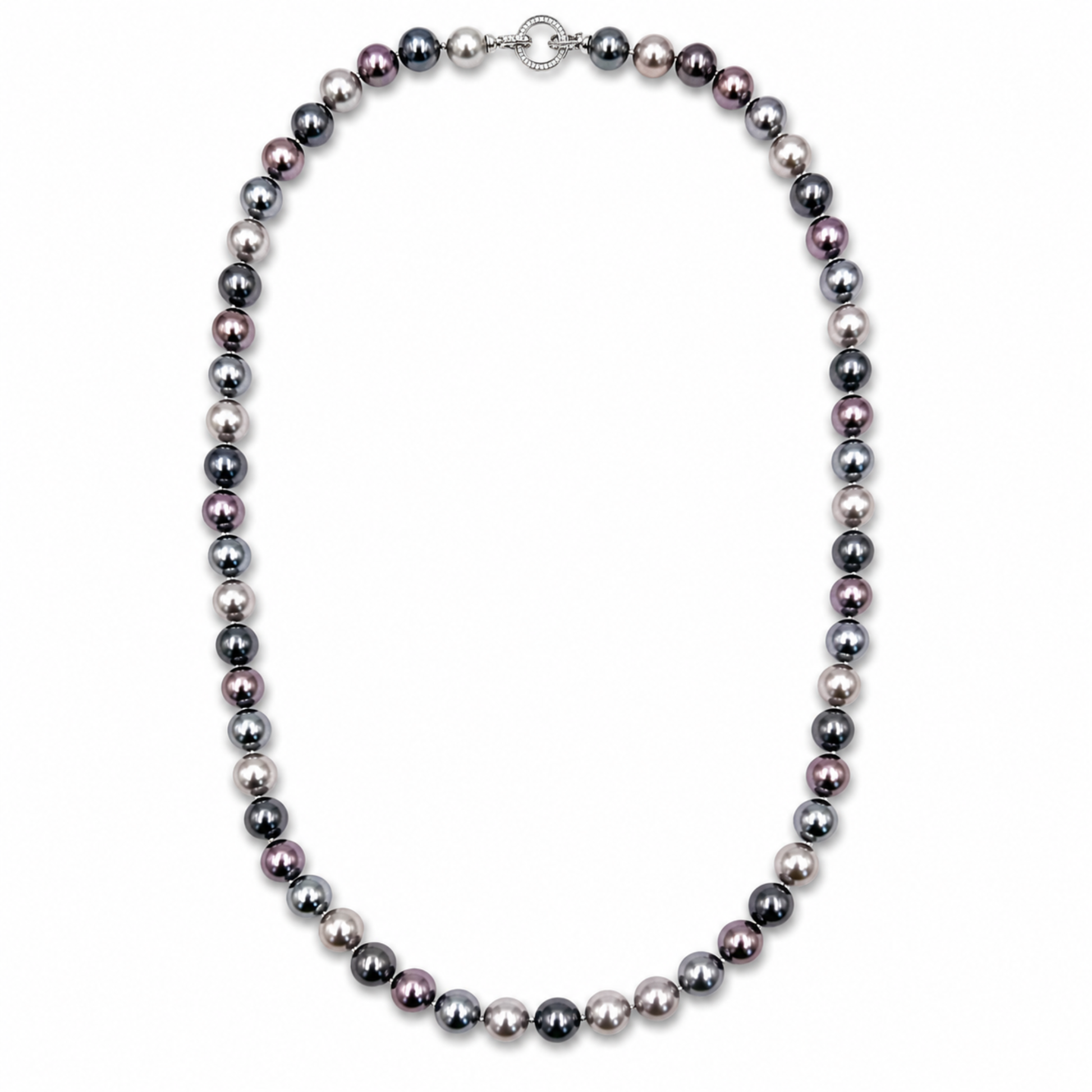 Collana Gemmopoli GA0026 Madreperla Ricostruita Tonda 12 mm Multicolor Grigio 