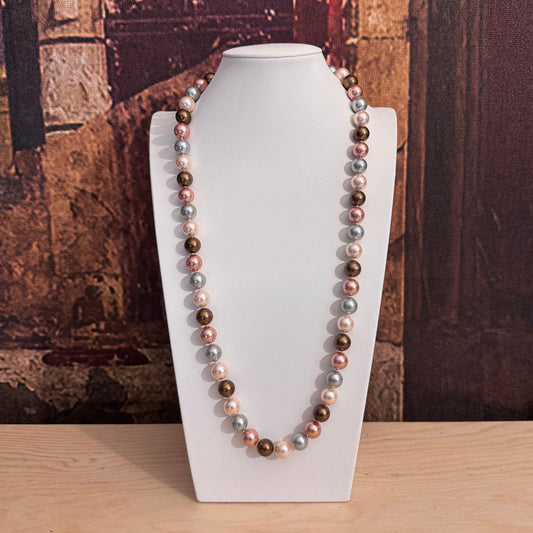 Collana Perle di Conchiglia Elegance tonde 12 mm multicolor GA0028.