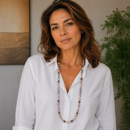 Modella IA che indossa collana GA0028