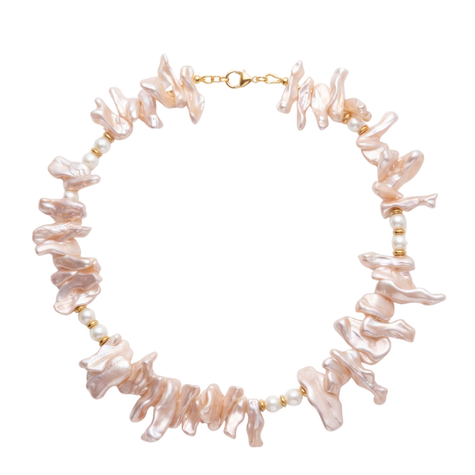 Collana Gemmopoli GA0033 in Madreperla Biwa Rosa. 