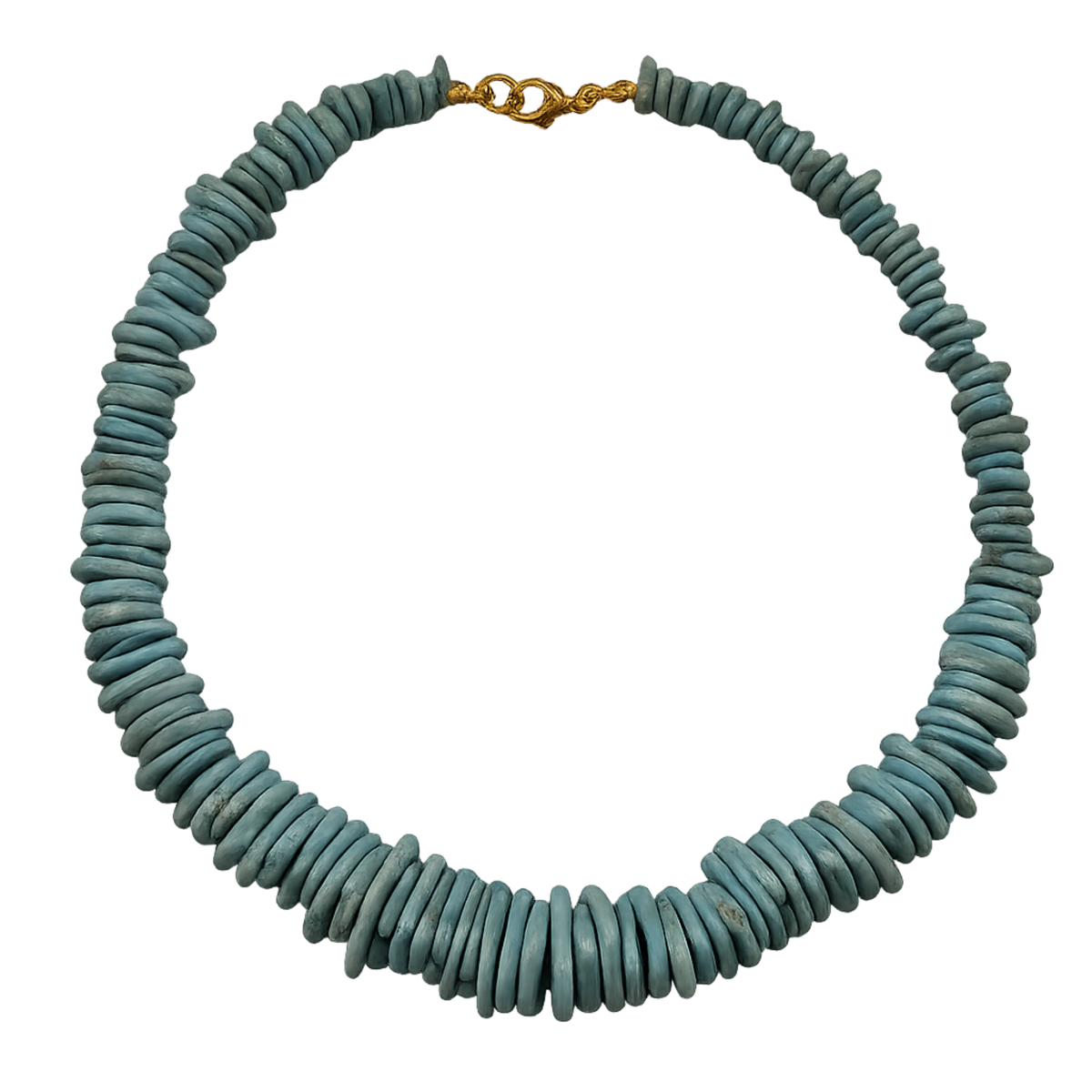 Collana Gemmopoli in Howlite Verde Naturale a Fette Scalari 43 cm GA0045