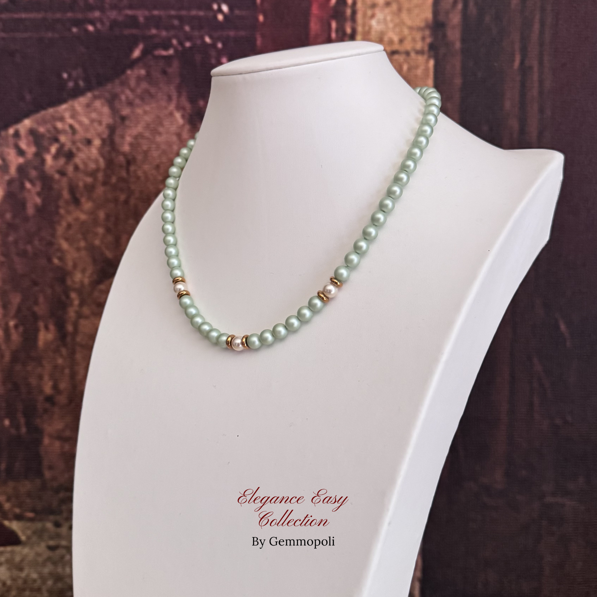 Collana Elegance Easy verde vista lato destro