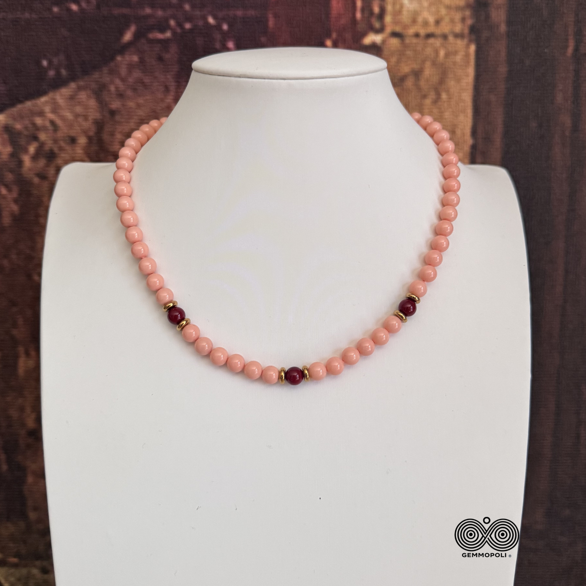 Dettaglio perle tonde Madreperla Rosa 