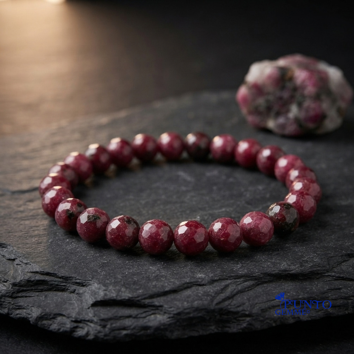 Bracciale Punto Gemme Rubino naturale Burma certificato MA0007