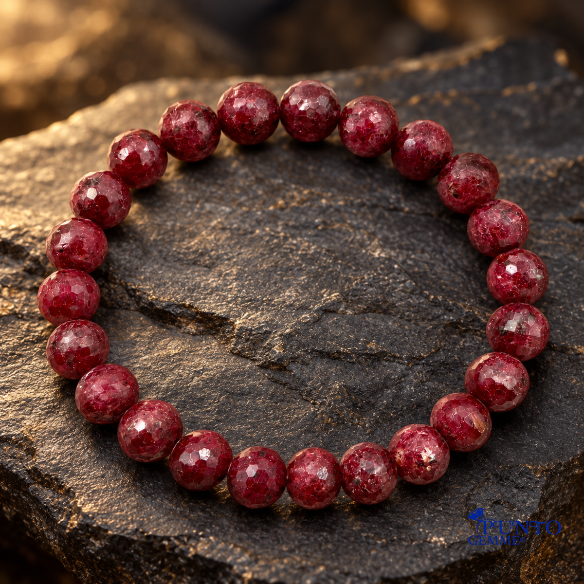 Bracciale Rubino naturale Burma peso 22 g Punto Gemme MA0007
