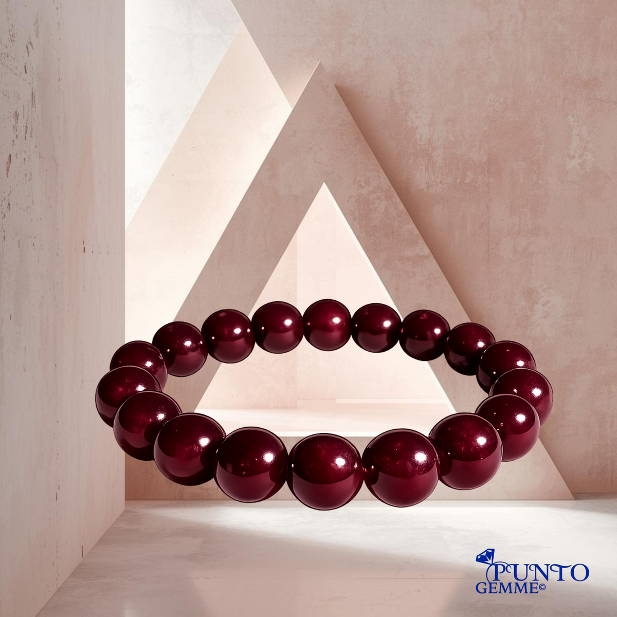 Foto prodotto bracciale Rubino certificato 8 e 10 mm Punto Gemme MA0008