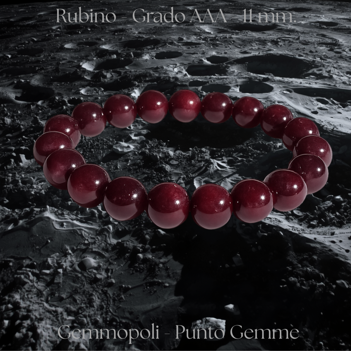 Bracciale Rubino AAA 10 mm certificato Punto Gemme MA0008-10