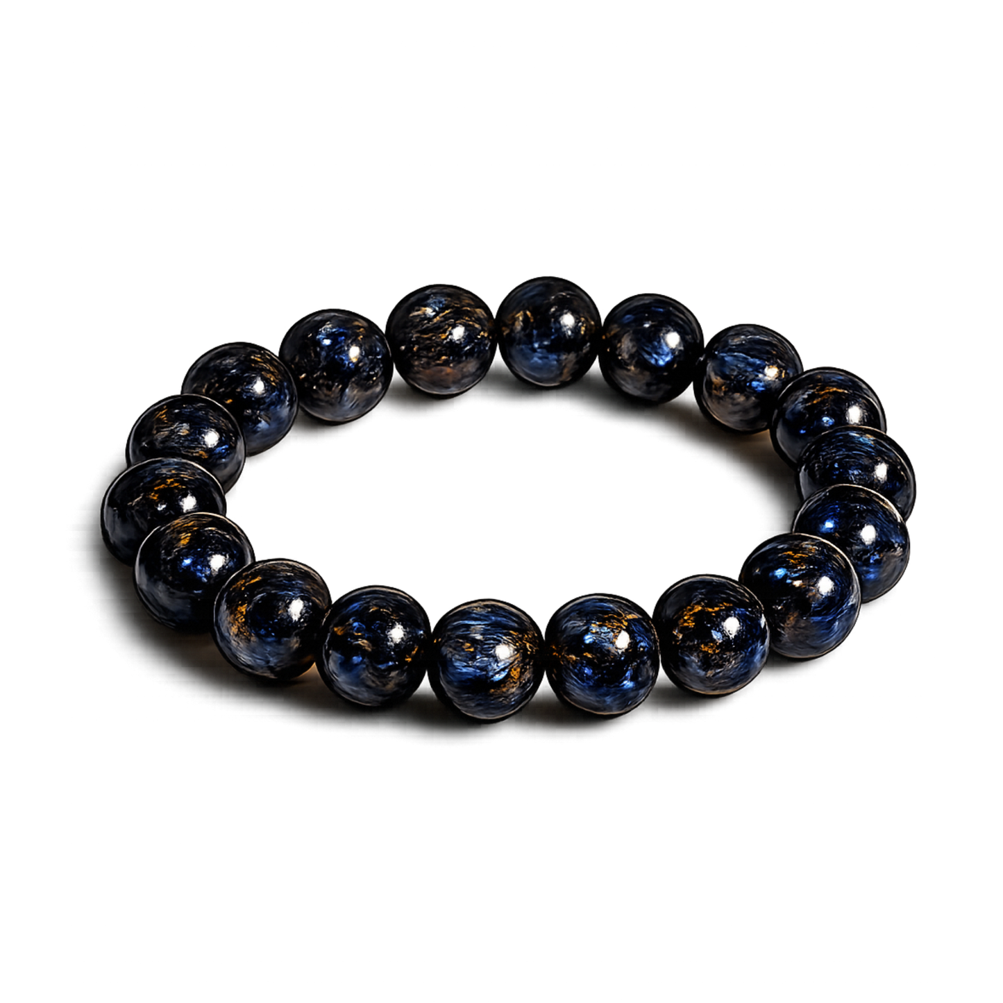 Bracciale Pietersite Namibia AAA naturale 11,5 mm certificato 
