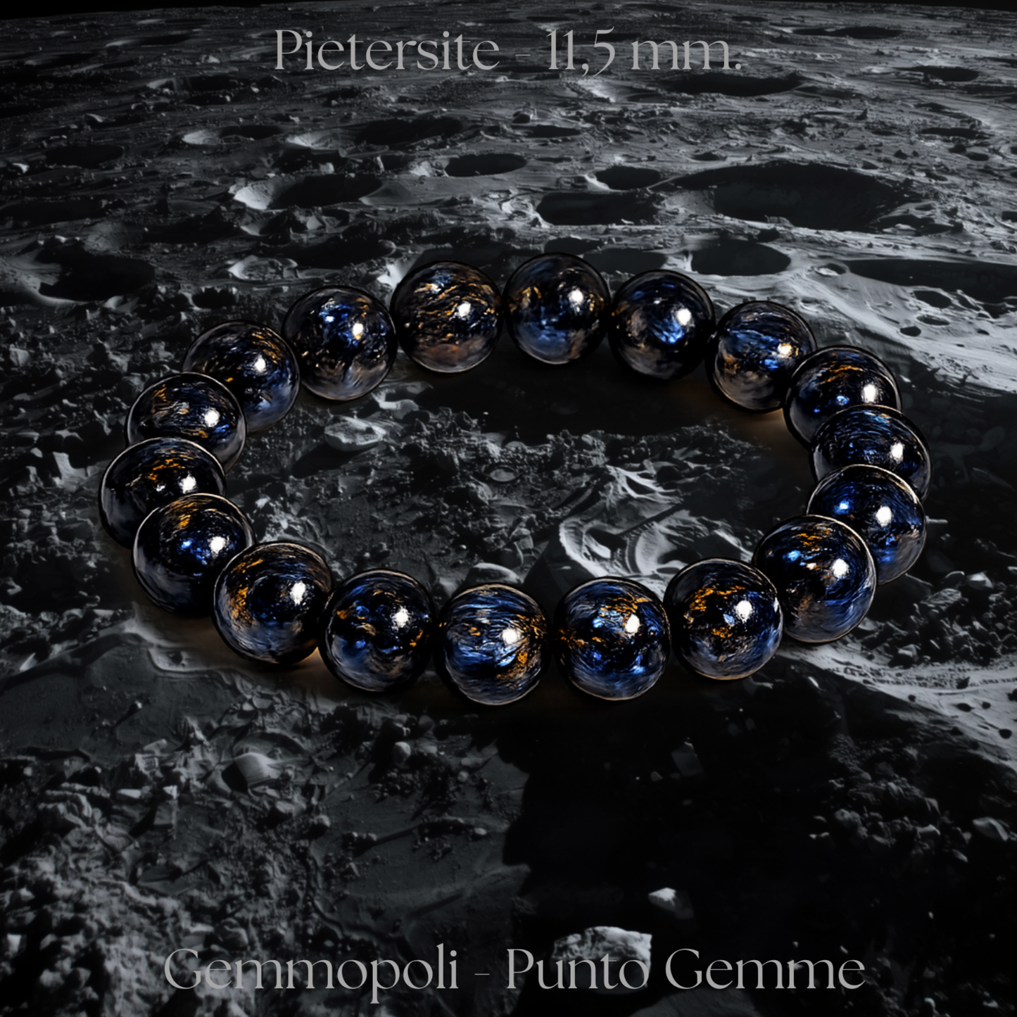Pietersite Namibia qualità AAA perle tonde lisce 11,5 mm 