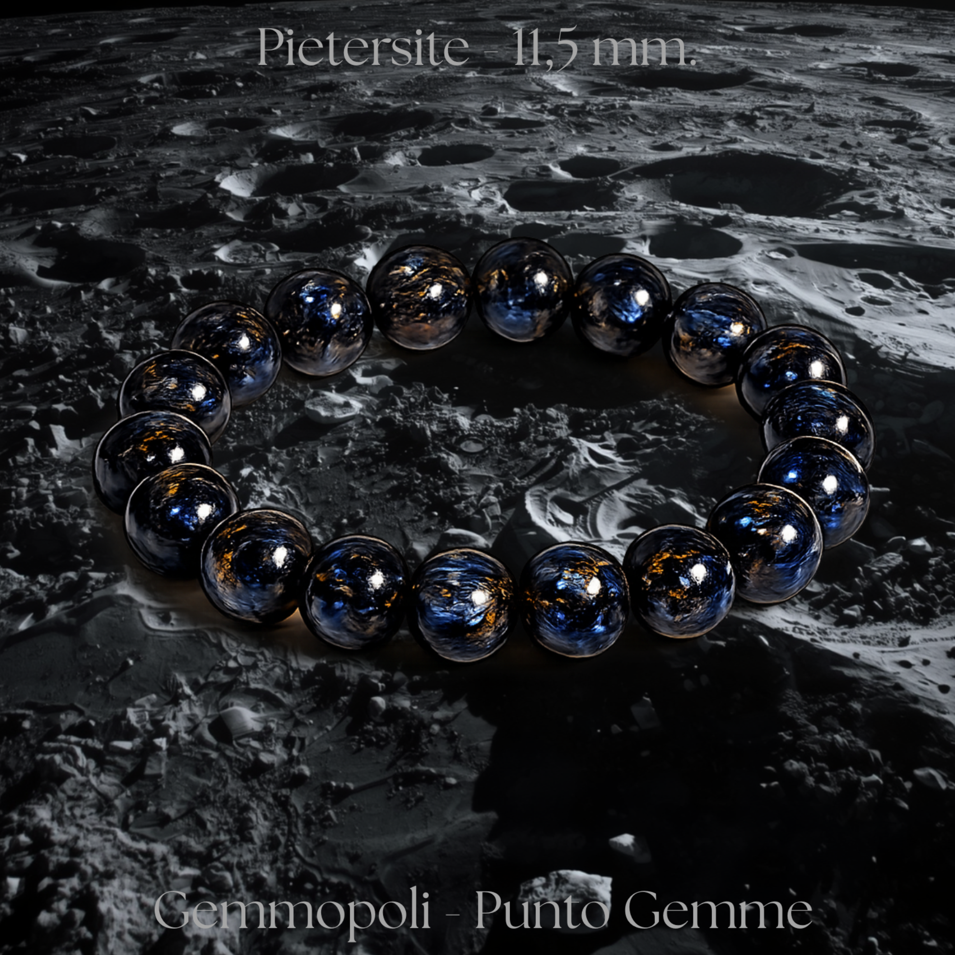 Pietersite Namibia qualità AAA perle tonde lisce 11,5 mm 