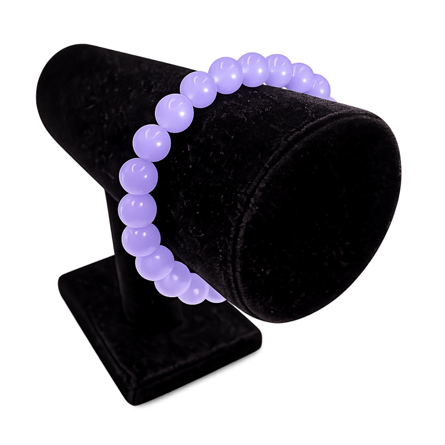 Bracciale elegante in pietra naturale Calcedonio su espositore