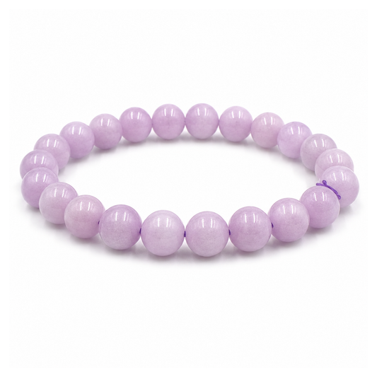 Bracciale Kunzite naturale 8 mm tondo liscio Punto Gemme 