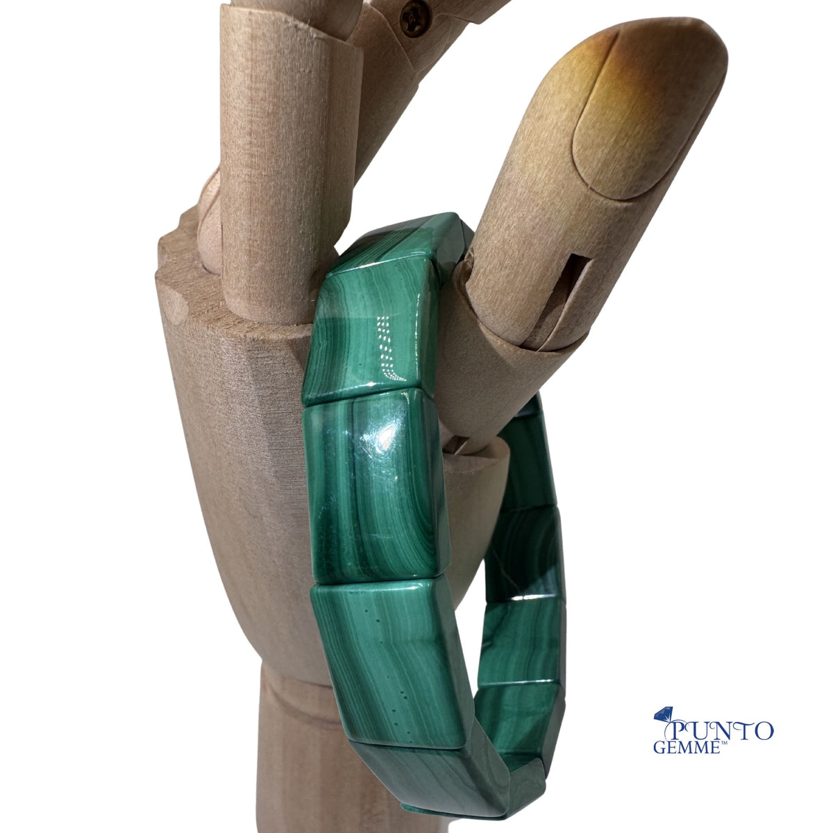 Malachite naturale del Congo autentica selezione punto gemme lucidatura a specchio.
