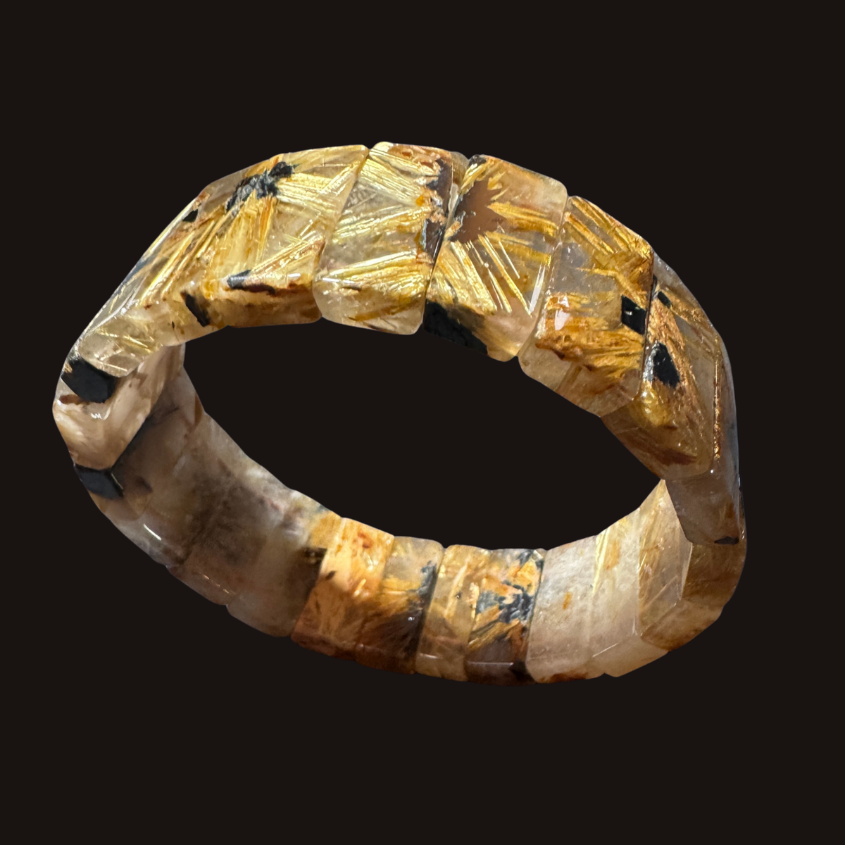 Foto commerciale bracciale Quarzo Rutilato Punto Gemme MA0053