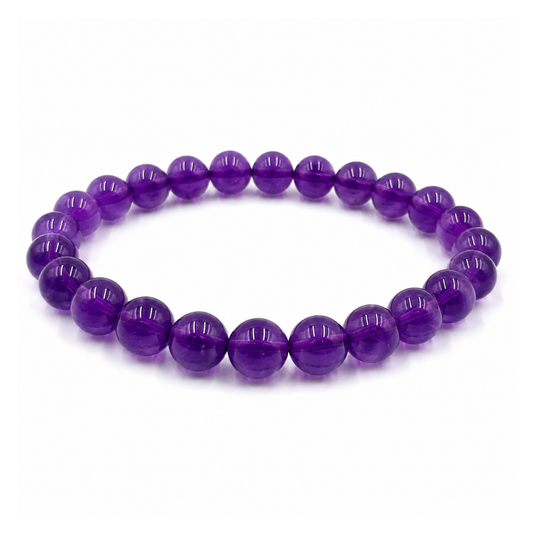 Bracciale Ametista Naturale Grado A 8 mm MA0058 – Punto Gemme
