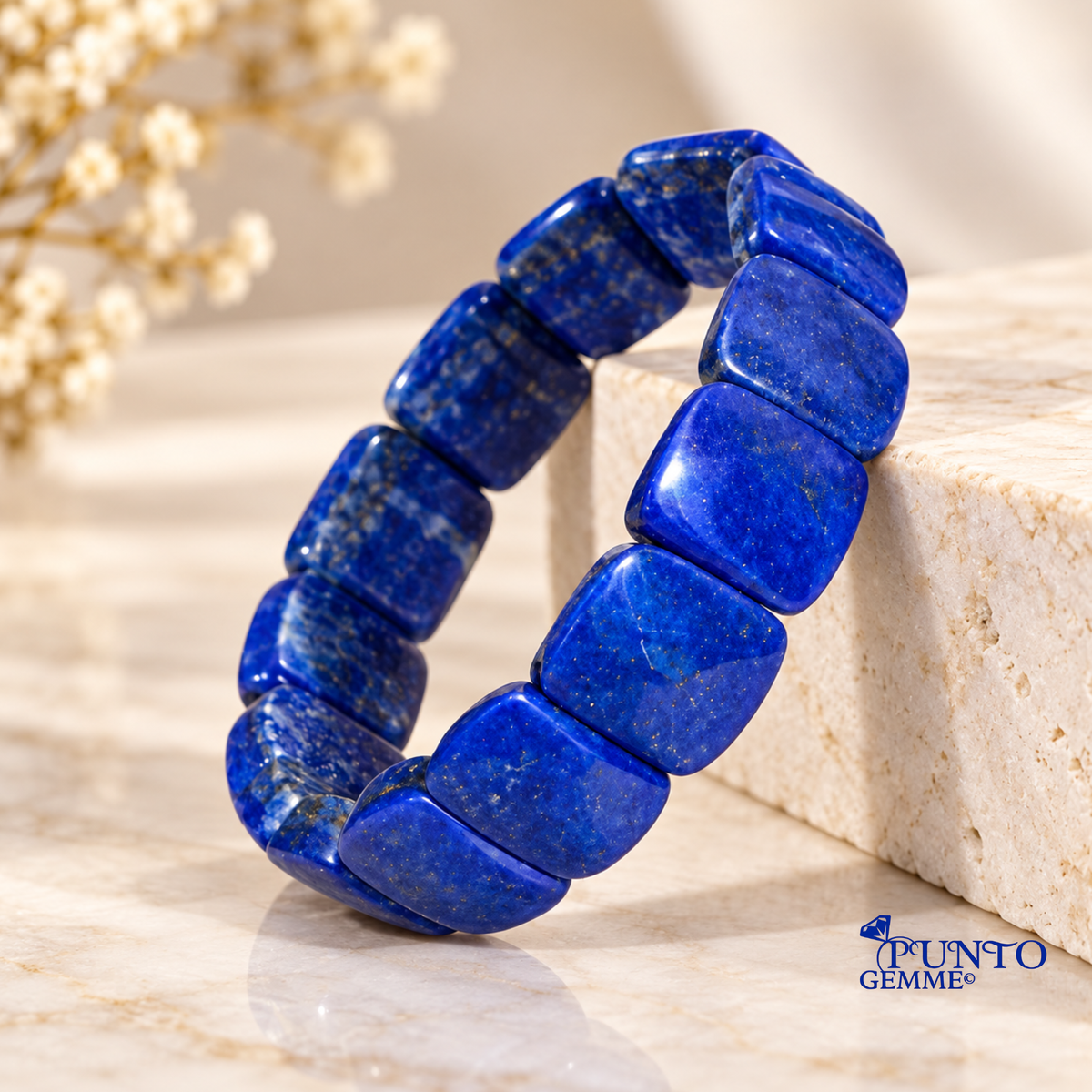 Pietre Lapislazzuli blu rettangolari arrotondate 10x14 mm MA0059