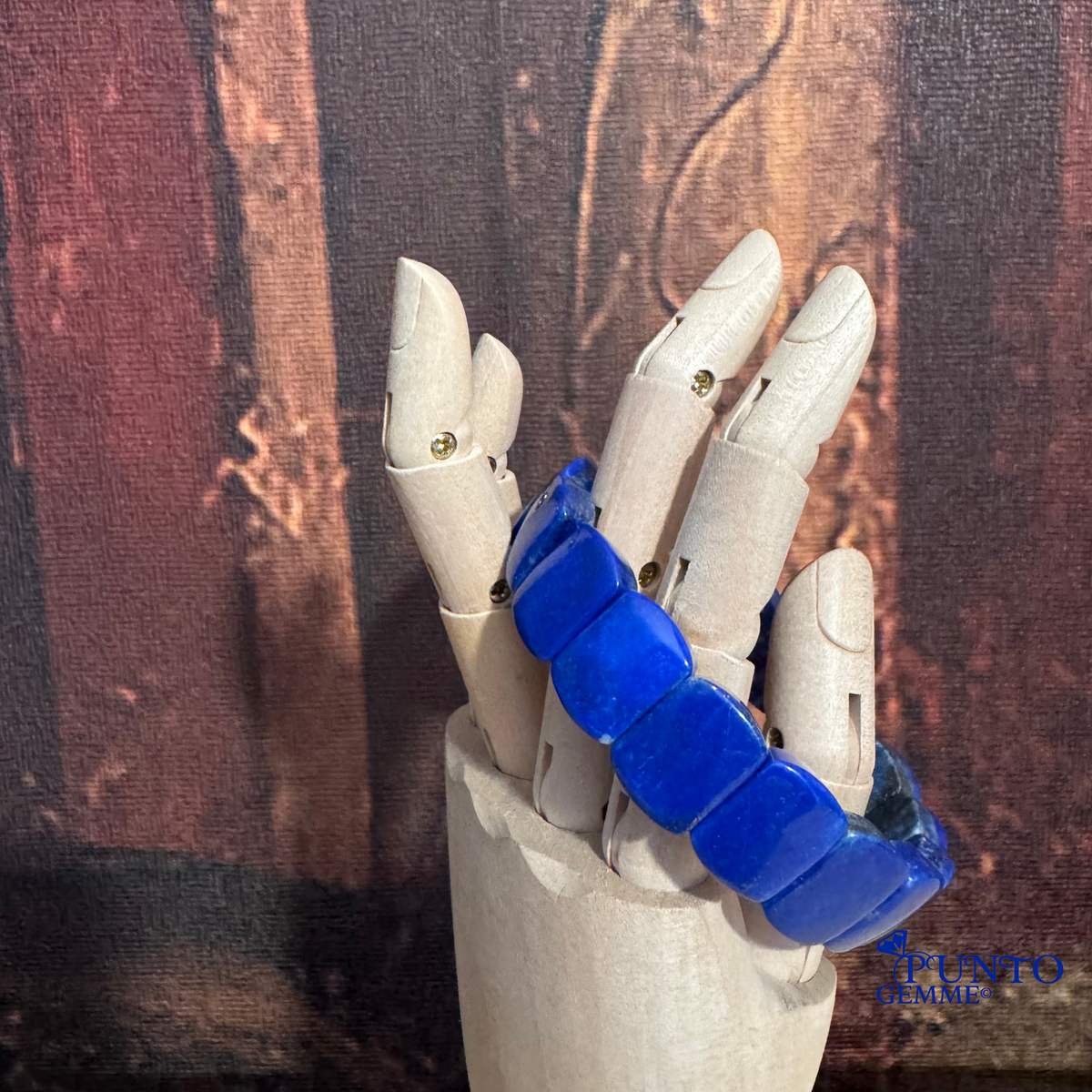 Bracciale pietre naturali blu Lapislazzuli Punto Gemme MA0059