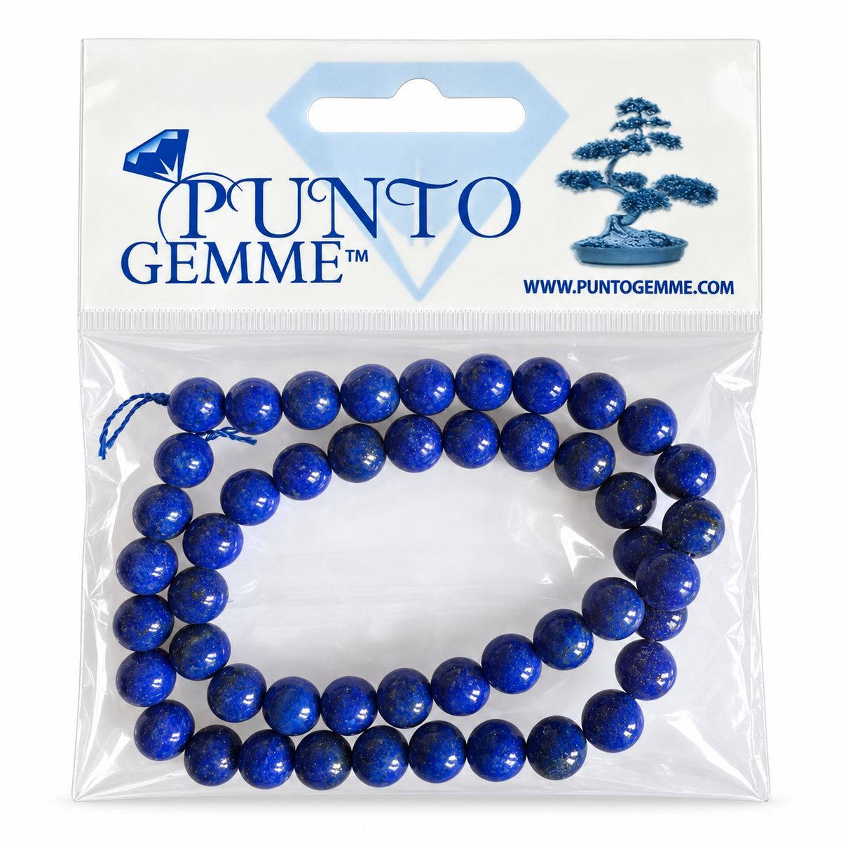 Confezione Punto gemme Filo Lapislazzuli 40 cm lotto certificato 6 mm PE0001-06