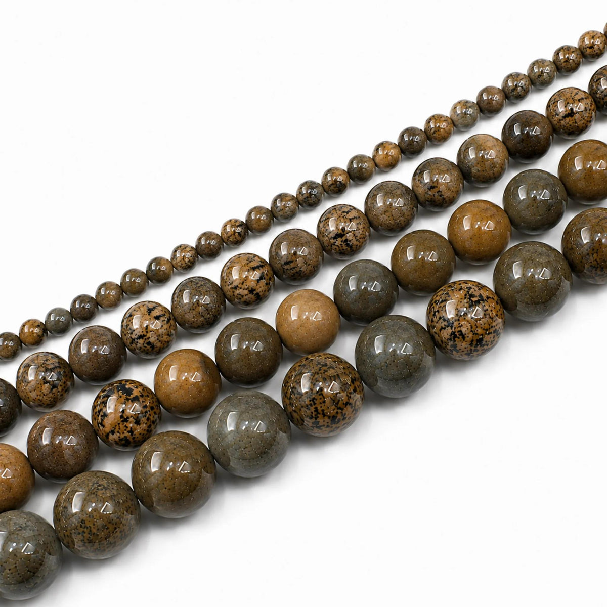 Filo Diaspro Artic Pietra Naturale x Bracciali 6 8 10 12 mm PE0410 - PE0410