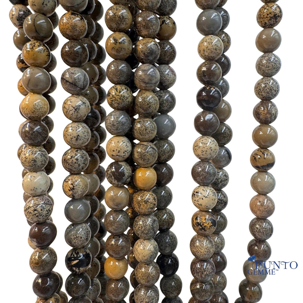 Filo Diaspro Artic Pietra Naturale x Bracciali 6 8 10 12 mm PE0410 - PE0410 - foto 8