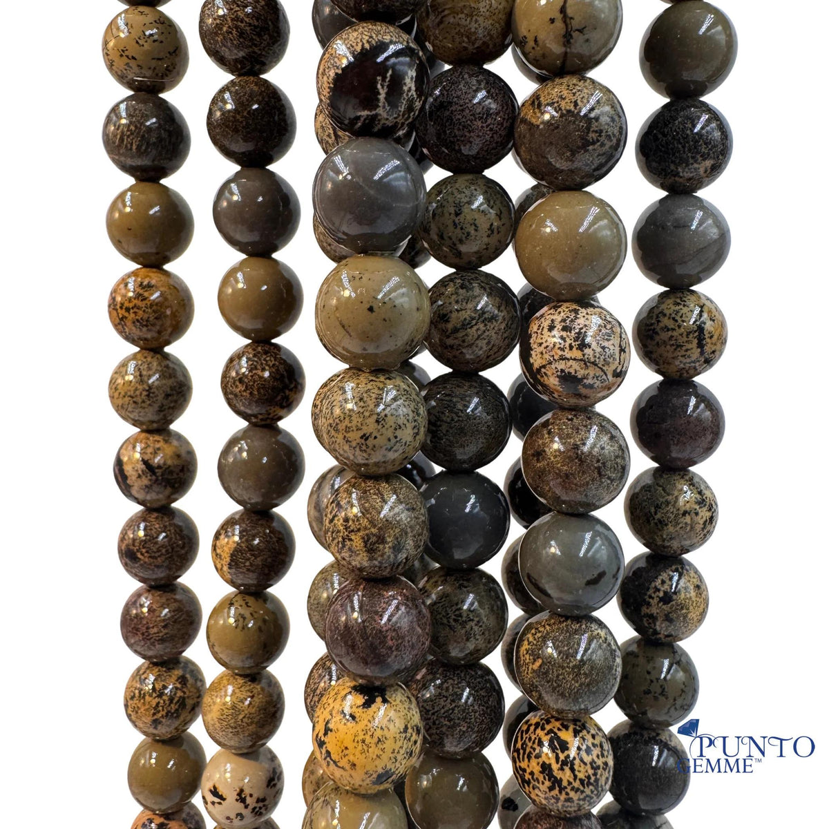 Filo Diaspro Artic Pietra Naturale x Bracciali 6 8 10 12 mm PE0410 - PE0410 - foto 7