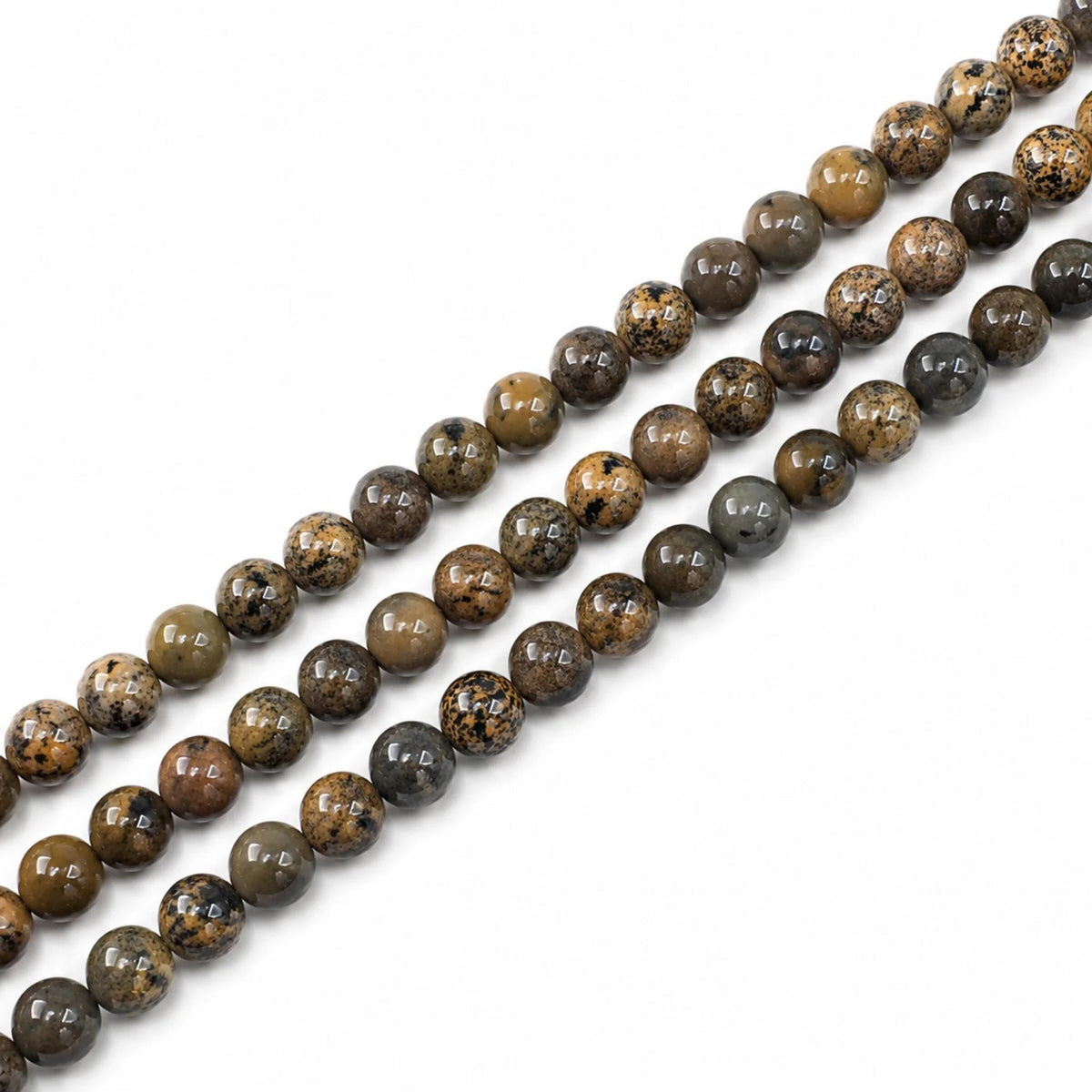 Filo Diaspro Artic Pietra Naturale x Bracciali 6 8 10 12 mm PE0410 - PE0410 - foto 2