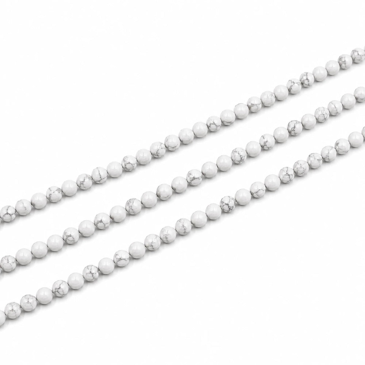 Filo Howlite Bianca Naturale Bigiotteria 4 6 8 10 mm Gemmopoli - PE0420 - foto 8