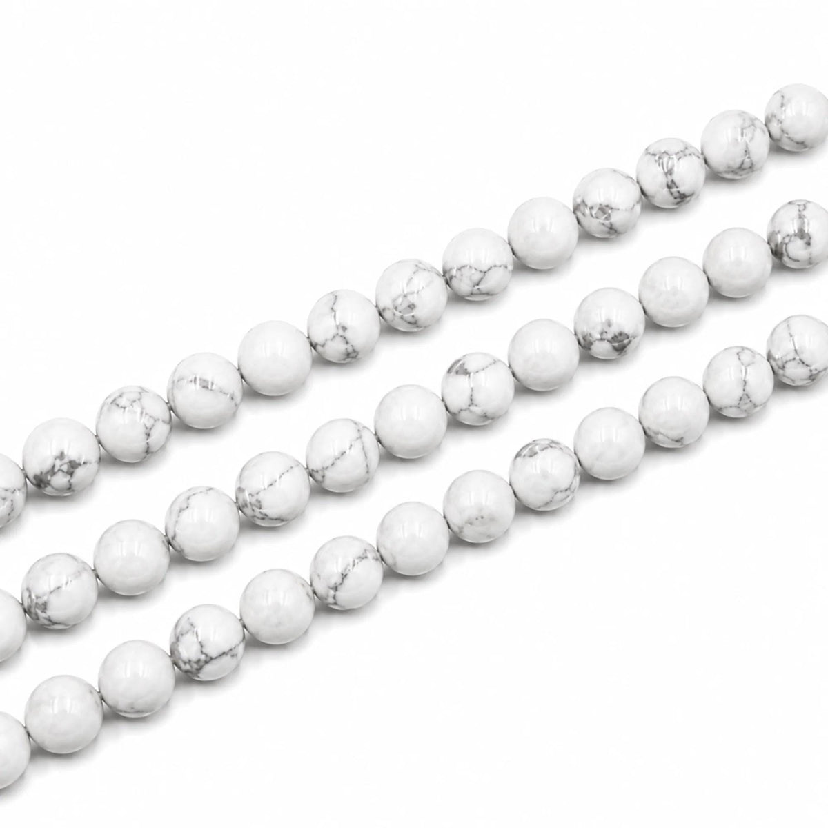 Filo Howlite Bianca Naturale Bigiotteria 4 6 8 10 mm Gemmopoli - PE0420 - foto 6