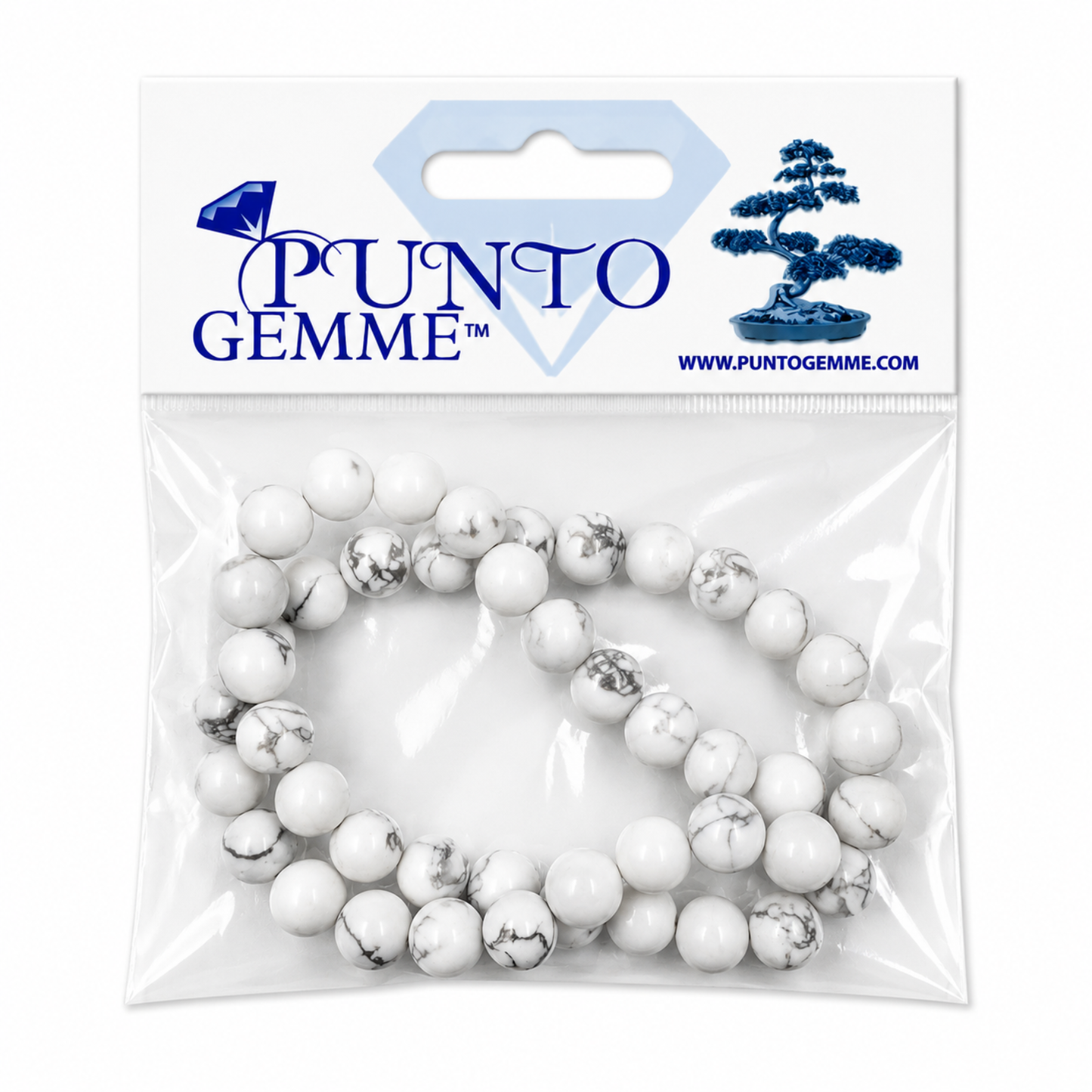 PE0420 filo howlite confezione punto gemme