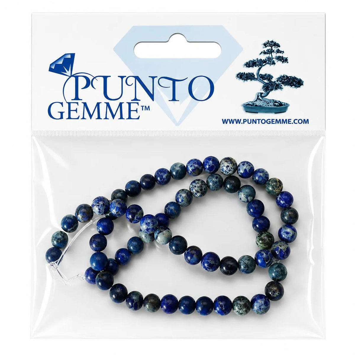 Filo Diaspro Imperiale Blu Naturale 6 mm PE0438-06 - PE0438 - foto 4
