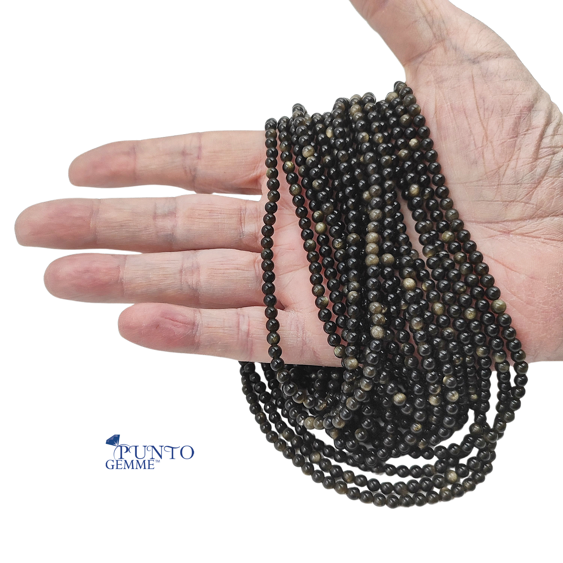 Ossidiana Gold certificata, la Pietra Aurea che unisce l'energia del Sole e della Terra. PE0440-04