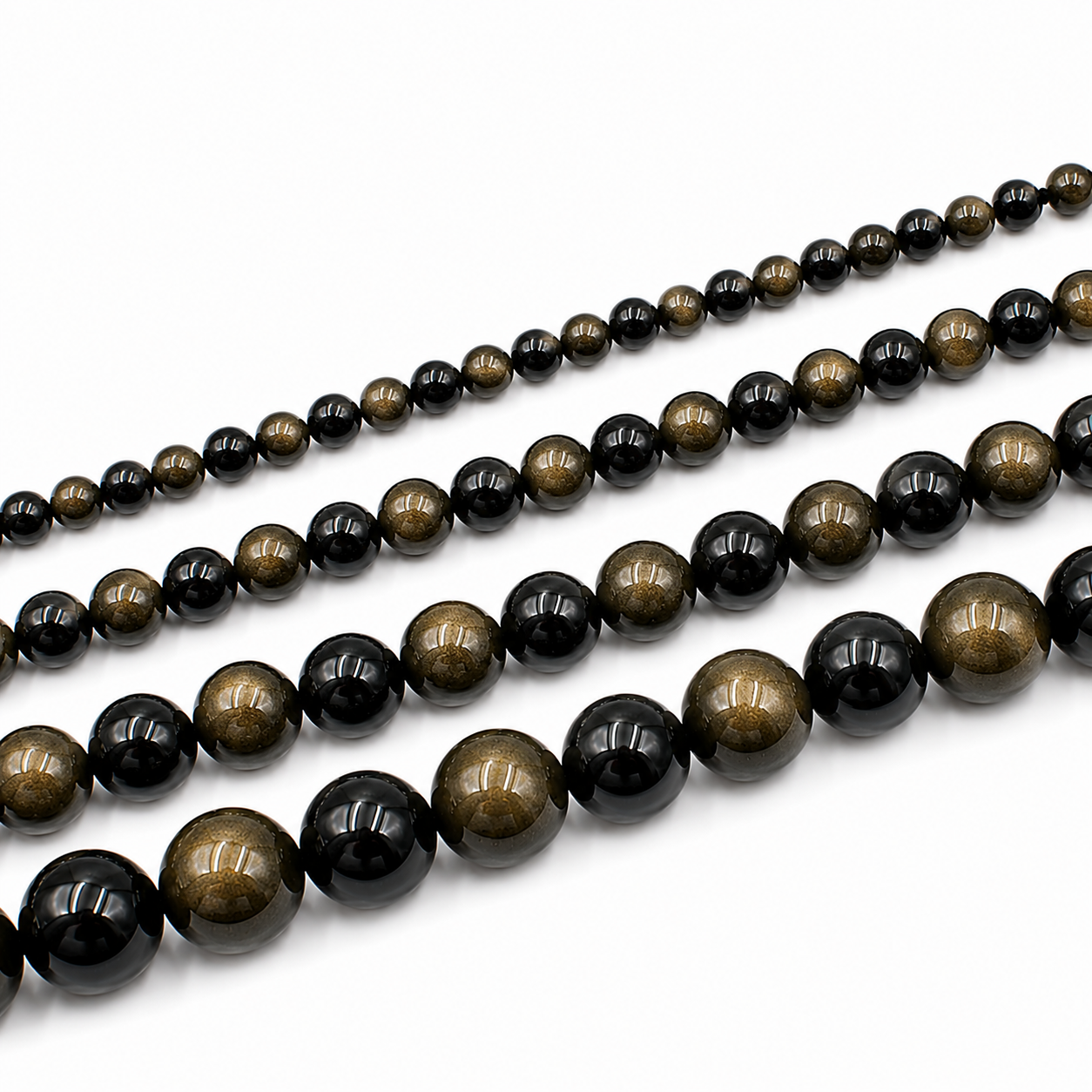 Gamma Filo Ossidiana Gold naturale Grado A PE0440 Punto Gemme 